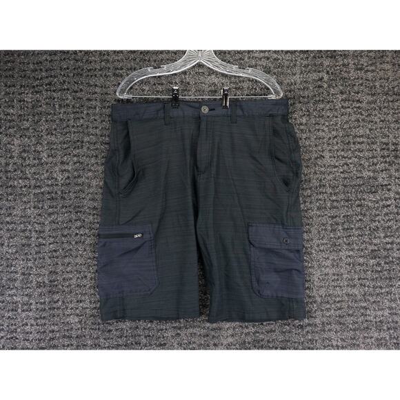 BKE Shorts Mens 35 (Tag 34) Black Gray Hybrid Cargo Stretch Casual Skate Beach - Picture 1 of 16